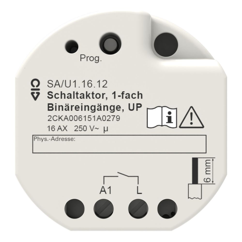 Busch Jäger Schaltaktor 1fach SA/U1.16.12 230V Unterputz... BJ-2CKA006151A0279 4011395309773 (Abb. 1)