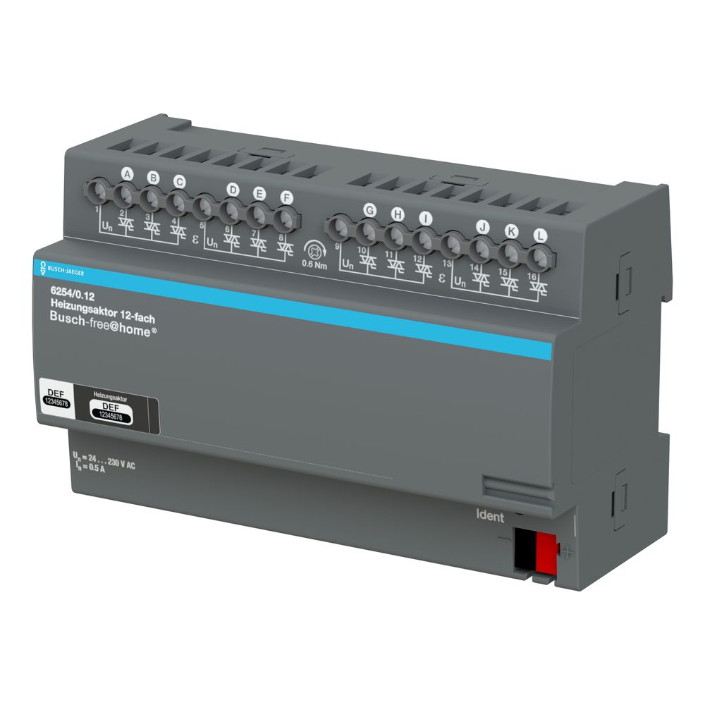 Busch Jäger Heizungsaktor 12-fach REG 6254/0.12 Busch-free@home... BJ-2CKA006220A0026 4011395180426 (Abb. 2)