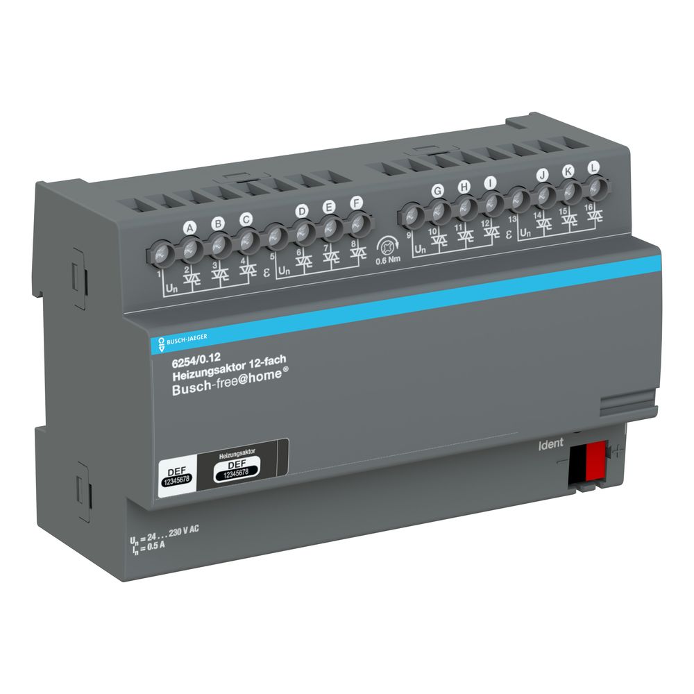 Busch Jäger Heizungsaktor 12-fach REG 6254/0.12 Busch-free@home... BJ-2CKA006220A0026 4011395180426 (Abb. 3)