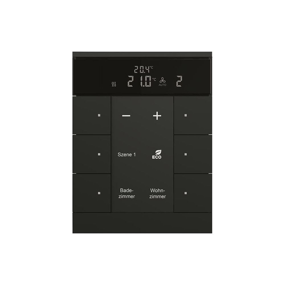 Busch Jäger Raumtemperaturregler 6fach BE SBR/U6.0.11-885 schwarz matt... BJ-2CKA006330A0040 4011395298749 (Abb. 1)