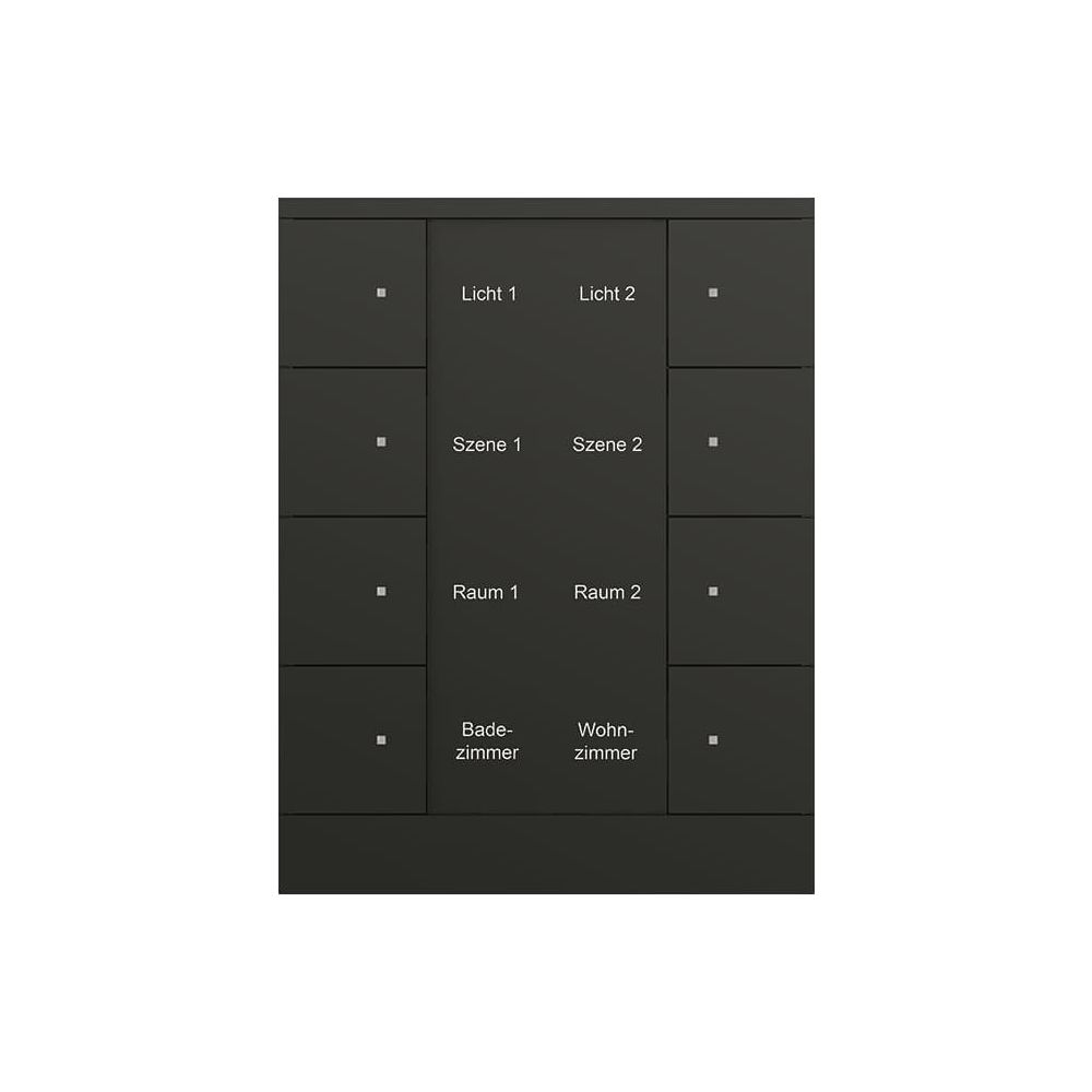 Busch Jäger Bedienelement 8f SB/U8.0.11-885 schwarz matt mit KNX-Busankoppler... BJ-2CKA006330A0070 4011395299043 (Abb. 1)
