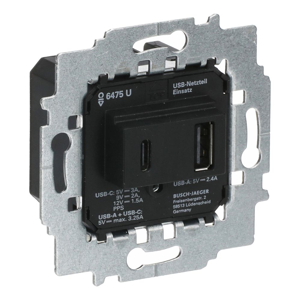 Busch Jäger Netzteil-Einsatz USB A+C 6475 U... BJ-2CKA006400A0398 4011395303450 (Abb. 3)