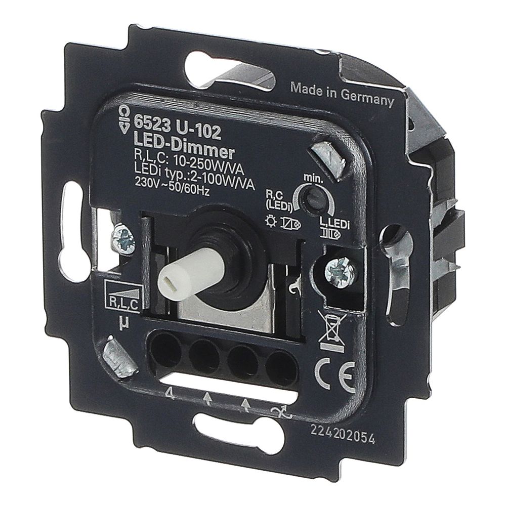 Busch Jäger Busch-Dimmer Einsatz UP 6523 U-102 LED universal Drehdimmer 2-100 Watt... BJ-2CKA006512A0334 4011395212677 (Abb. 2)