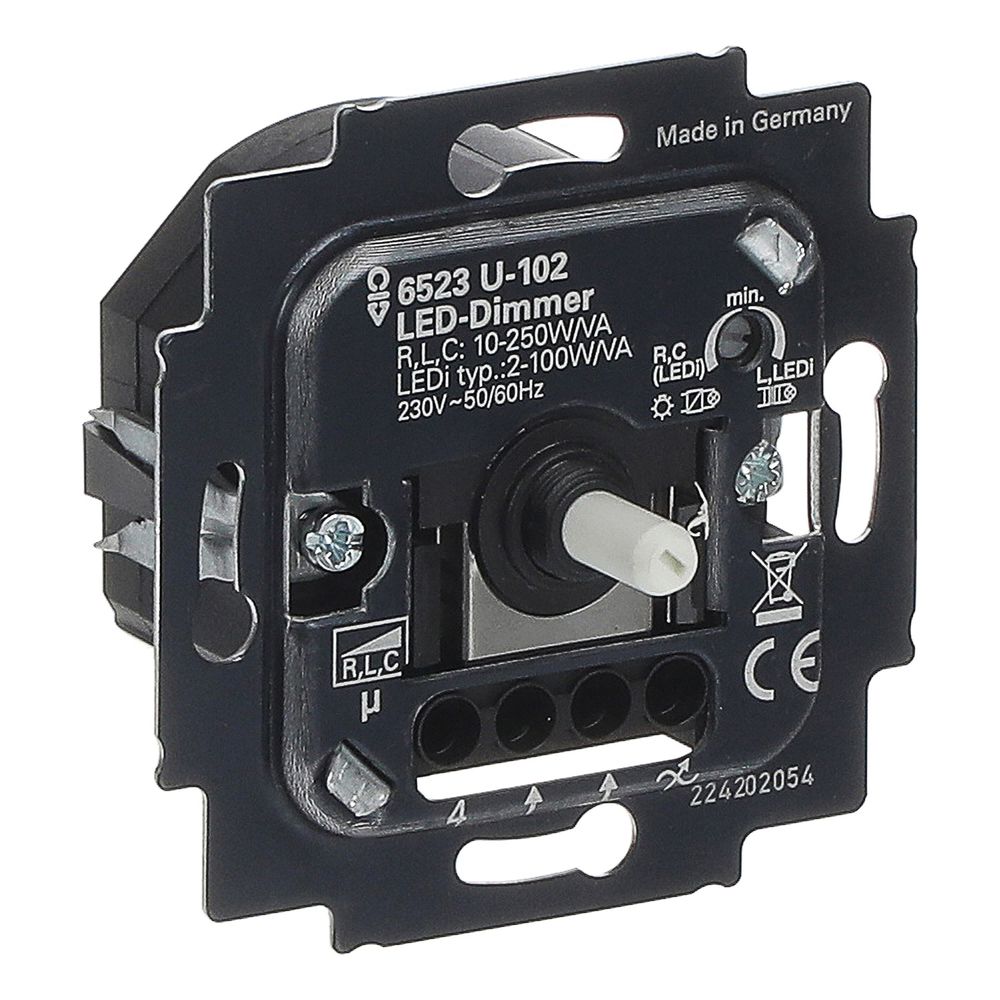 Busch Jäger Busch-Dimmer Einsatz UP 6523 U-102 LED universal Drehdimmer 2-100 Watt... BJ-2CKA006512A0334 4011395212677 (Abb. 3)