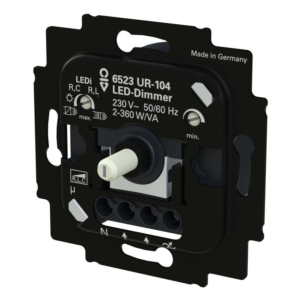 Busch Jäger LED-Dimmer 2+3 Draht 6523 UR-104 m.N-Klemme 2-360W... BJ-2CKA006512A0353 4011395344064 (Abb. 2)