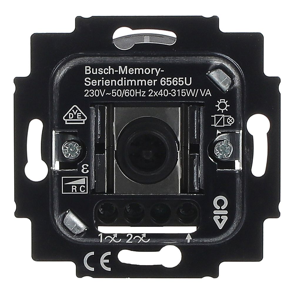 Busch Jäger UP Memory-Seriendimmer 6565U 2fach 40-315W/VA Phasenabschnitt... BJ-2CKA006565A0056 4011395075845 (Abb. 1)