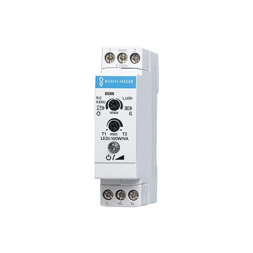 Busch Jäger LED-Dimmer REG Basic 6586 Tastdimmer mit Vor-Ort-Bedienung... BJ-2CKA006590A0190 4011395208496 (Abb. 1)