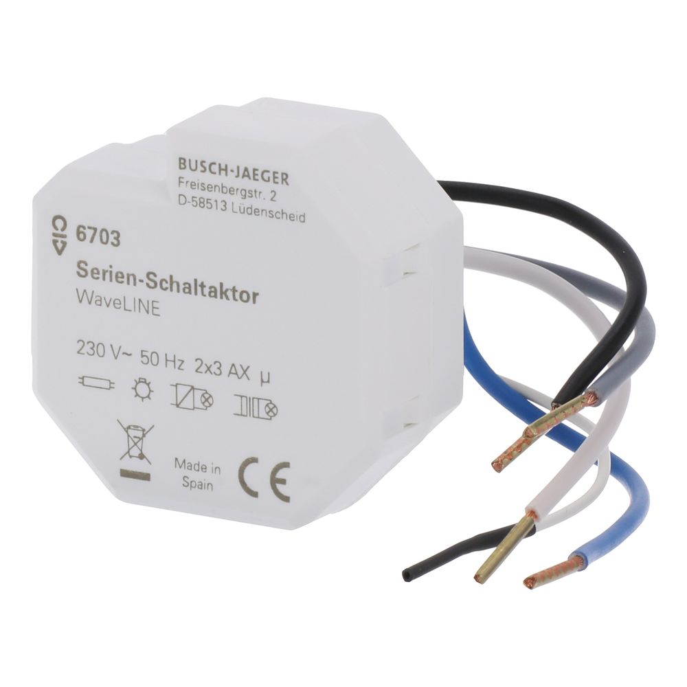 Busch Jäger Serien Schaltaktor 2-fach 6703 Funkcontrol 3-Leiter... BJ-2CKA006700A0028 4011395150122 (Abb. 2)
