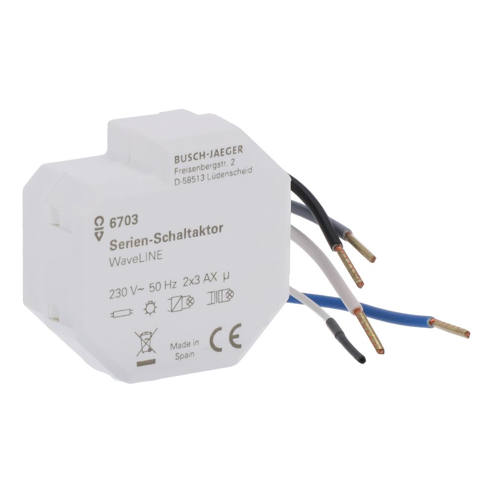 Busch Jäger Serien Schaltaktor 2-fach 6703 Funkcontrol 3-Leiter... BJ-2CKA006700A0028 4011395150122 (Abb. 3)