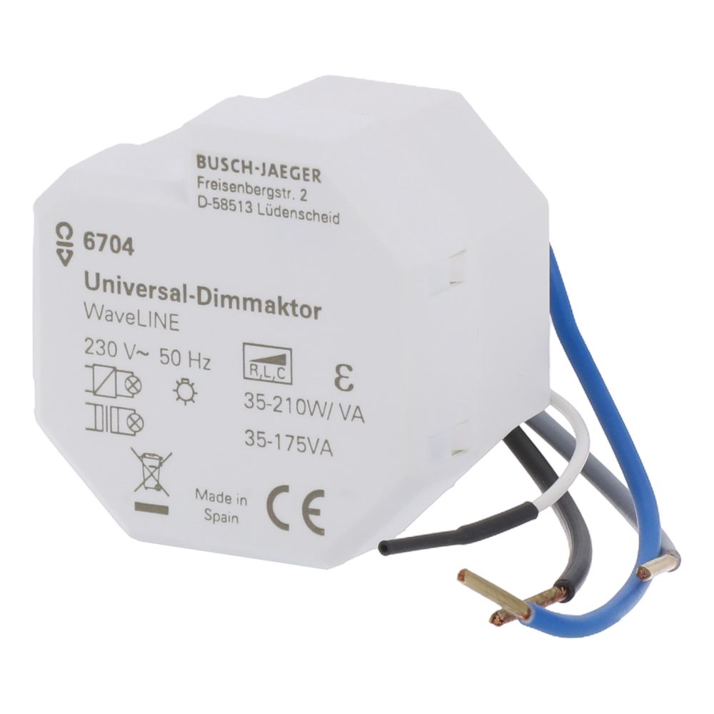 Busch Jäger Dimmaktor Funkcontrol 6704 Universal-Dimmaktor WaveLINE 47x48x33mm... BJ-2CKA006700A0029 4011395150139 (Abb. 2)