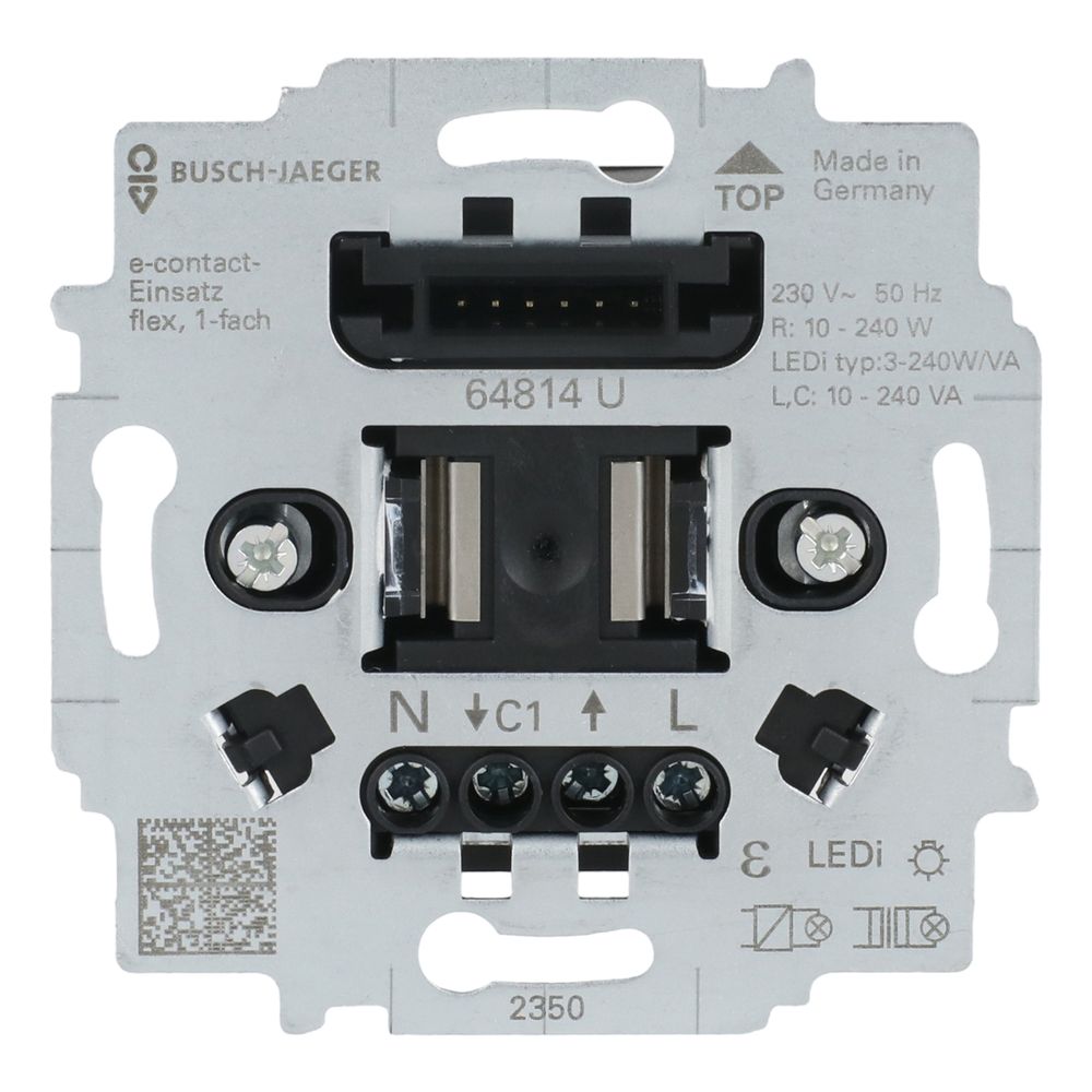 Busch Jäger e-contact-Eins.flex 1-f 64814 U 230 V 2-Leiter-Anschlusstechnik... BJ-2CKA006800A3047 4011395295380 (Abb. 1)