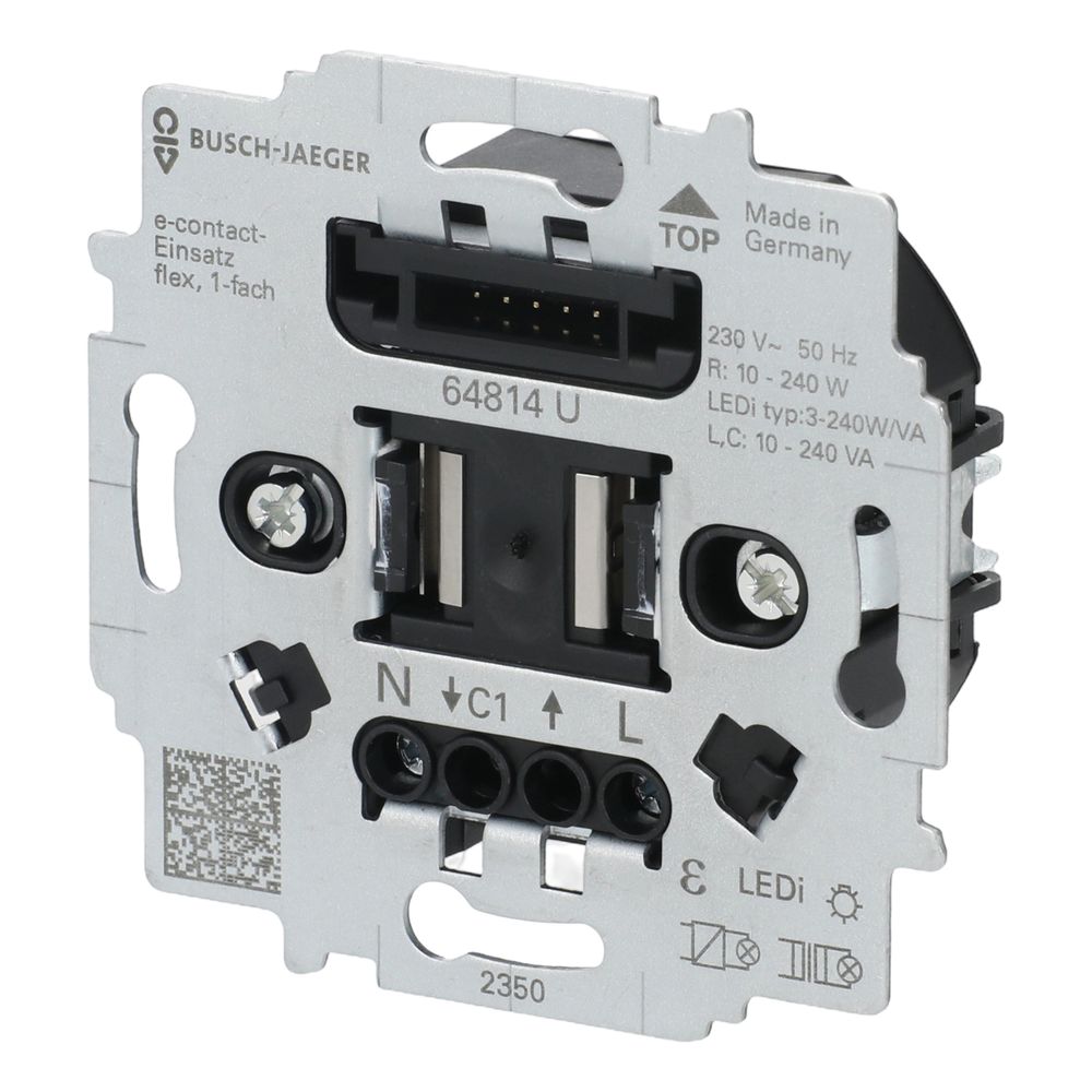 Busch Jäger e-contact-Eins.flex 1-f 64814 U 230 V 2-Leiter-Anschlusstechnik... BJ-2CKA006800A3047 4011395295380 (Abb. 2)