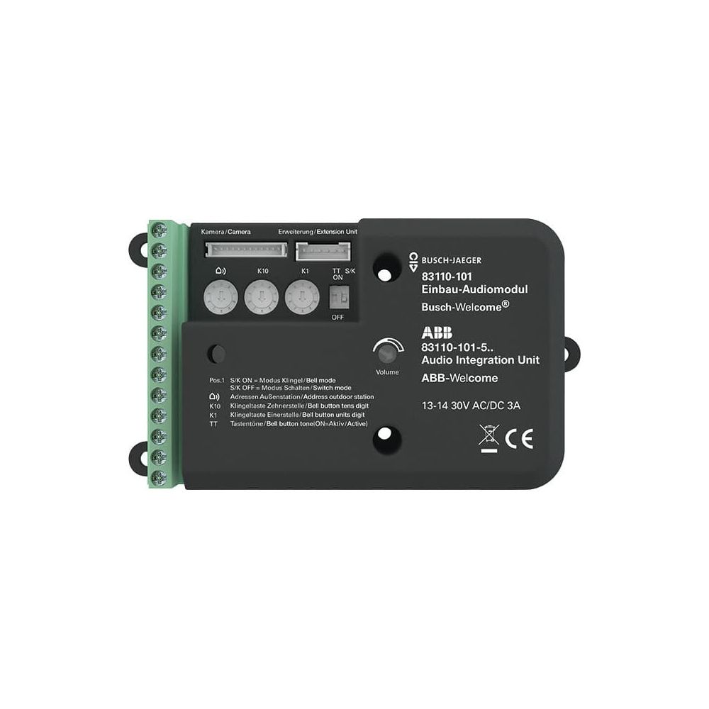 Busch Jäger 83110-101 Einbau-Audiomodul zur Integration in Briefkästen und Klingela... BJ-2CKA008300A0521 4011395223017 (Abb. 1)