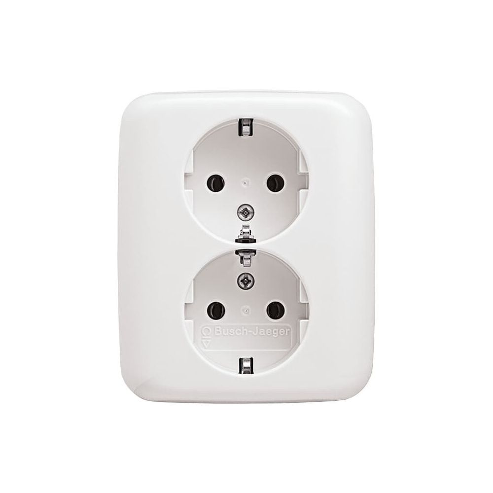 Busch Jäger SCHUKO Doppelsteckdose 202 EUJ-214 alpinweiß Reflex SI 2-polig 16A 250V... BJ-2TKA00003896 6438199005416 (Abb. 1)