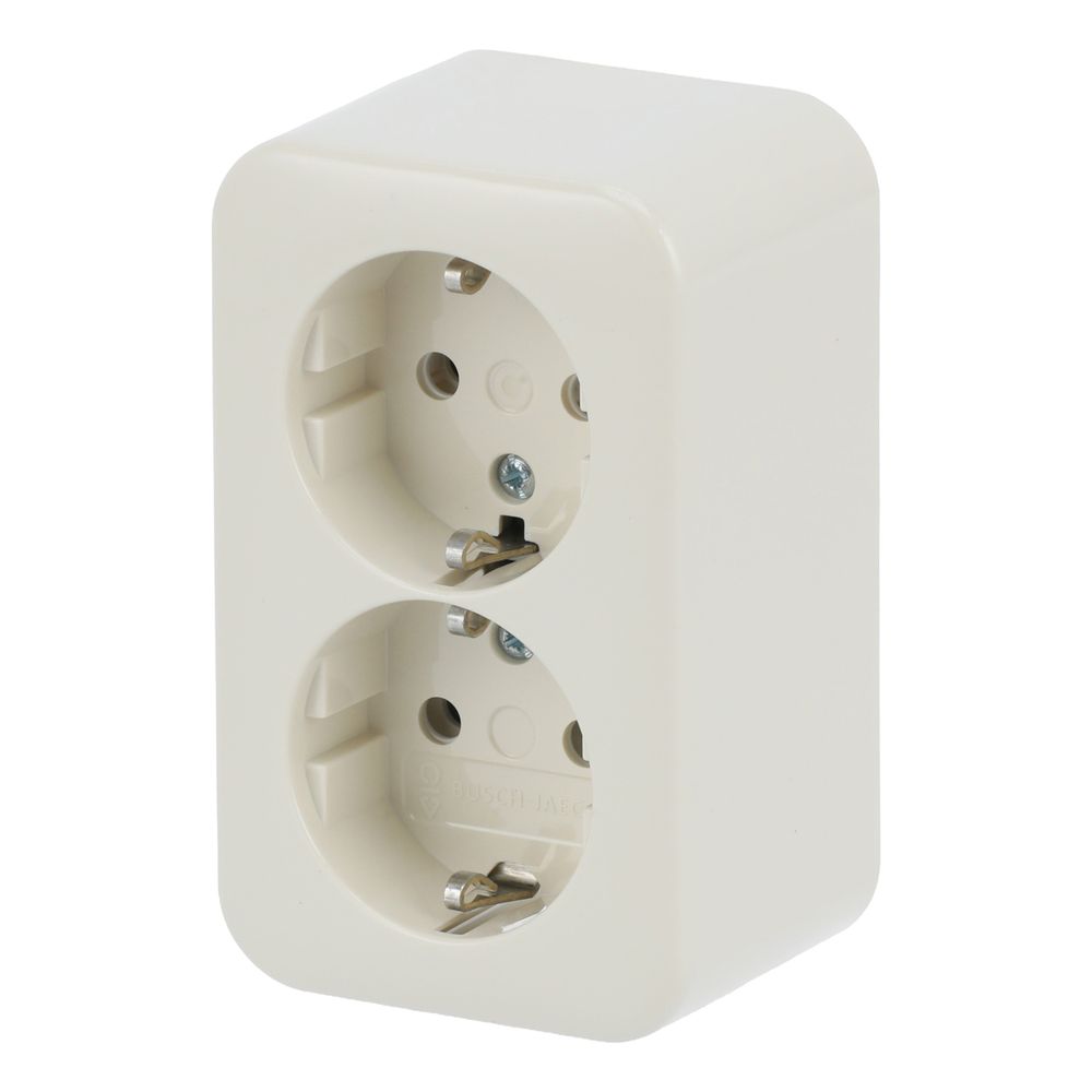 Busch Jäger Duro 2000 AP Schuko 202 EAP/11 2fach Doppelsteckdose 16 A weiß... BJ-2TKA00003933 6438199005782 (Abb. 2)
