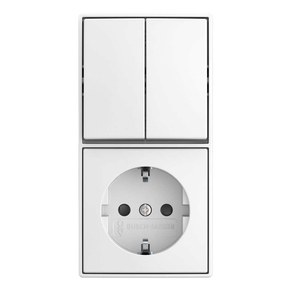 Busch Jäger Kombination 2601/5/20 EAPBJ-524 Wippschalter Serienschaltung SCHUKO... BJ-2TKA00005538 6438199017259 (Abb. 1)