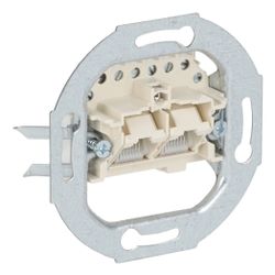 Busch Jäger UP Anschlussdose UAE 0214 Schrägauslass 2x8(8)polig RJ 11/12 RJ 45 ISDN... BJ-2CKA000230A0235 4011395796405 (Abb. 1)