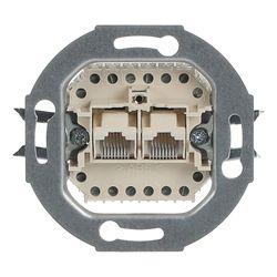 Busch Jäger UP Anschlussdose UAE 0215 8(8)polig RJ 11/12 RJ 45 ISDN-fähig Kat 3... BJ-2CKA000230A0243 4011395796306 (Abb. 1)