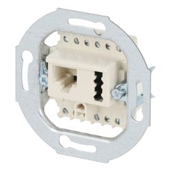 Busch Jäger UP Anschlussdose UAE UAE8(6)/TAE6F+N 2x6-polig mit geradem Auslass... BJ-2CKA000230A0381 4011395048436 (Abb. 1)