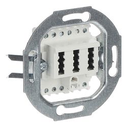 Busch Jäger TAE-Anschlussdose 0242/04 2x6/6 NFF alpinweiß für 2 Telefone und 1 Date... BJ-2CKA000230A0389 4011395090558 (Abb. 1)