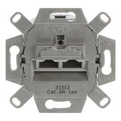 Busch Jäger UP Anschlussdose UAE 0218/12-101 RJ45 CAT6 LSA-Plus... BJ-2CKA000230A0411 4011395163870 (Abb. 1)
