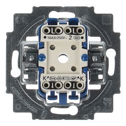 Busch Jäger UP Aus 2000/2US 2polig Wippschalter-Einsatz Ausschalter 2-polig 10 A... BJ-2CKA001012A2034 4011395780305 (Abb. 1)