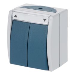 Busch Jäger APWG ocean Jalousie 2601/4W-53 1polig Schalter grau/blaugrün... BJ-2CKA001085A1612 4011395992647 (Abb. 1)