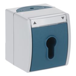 Busch Jäger Jalousie-Schlüsselschalter 2712SLW-53 2polig grau/blaugrün... BJ-2CKA001101A0916 4011395992685 (Abb. 1)