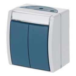 Busch Jäger APWG ocean Doppeltaster 2621WN-53-205-101 grau/blau 2x1-polig... BJ-2CKA001484A0374 4011395993507 (Abb. 1)