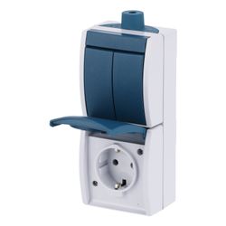 Busch Jäger APWG ocean Kombin. 2601/5/20EW-53-503 Schuko Steckdose mit Wippschalter... BJ-2CKA001684A0324 4011395047156 (Abb. 1)