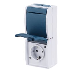 Busch Jäger Ocean Kombination 2601/6/20 EBW-53 grau/blaugrün mit erhöhtem Berührung... BJ-2CKA001684A0330 4011395125014 (Abb. 1)