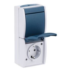 Busch Jäger Ocean Kombination 2601/6/20 EBW-53 grau/blaugrün mit erhöhtem Berührung... BJ-2CKA001684A0330 4011395125014 (Abb. 1)