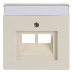 Busch Jäger carat Abdeckung f.UAE 1803-02-82 2fach savanne/ews mit Schrägauslass un... BJ-2CKA001710A3146 4011395995525 (Abb. 1)