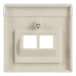 Busch Jäger carat Abdeckung f.UAE 1803-02-82 2fach savanne/ews mit Schrägauslass un... BJ-2CKA001710A3146 4011395995525 (Abb. 1)