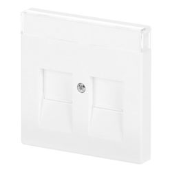 Busch Jäger carat Abdeckung für Modular 1800-84 Jack mit Schriftfeld davos/sws für ... BJ-2CKA001710A3176 4011395996751 (Abb. 1)