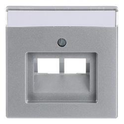 Busch Jäger future linear Abdeckung 1803-02-83 f.UAE 2fach alusilber mit Schrägausl... BJ-2CKA001710A3610 4011395054765 (Abb. 1)