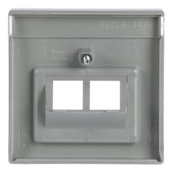 Busch Jäger future linear Abdeckung 1803-02-83 f.UAE 2fach alusilber mit Schrägausl... BJ-2CKA001710A3610 4011395054765 (Abb. 1)
