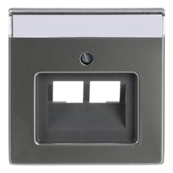 Busch Jäger Abdeckung 1803-02-866 pur Edelstahl für UAE 2fach... BJ-2CKA001710A3764 4011395087817 (Abb. 1)