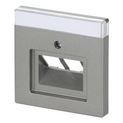 Busch Jäger Abdeckung für UAE 1803-02-803 2fach graumetallic Zentralscheibe mit Bes... BJ-2CKA001710A3853 4011395110492 (Abb. 1)