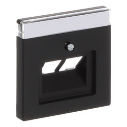Busch Jäger Zentralscheibe UAE 1803-02-885 2-fach schwarz matt mit Schrägauslass... BJ-2CKA001710A3911 4011395127353 (Abb. 1)