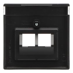 Busch Jäger Zentralscheibe UAE 1803-02-885 2-fach schwarz matt mit Schrägauslass... BJ-2CKA001710A3911 4011395127353 (Abb. 1)