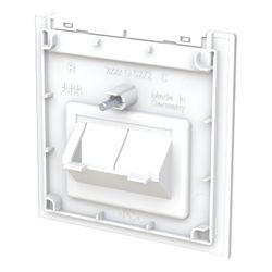 Busch Jäger Zentralscheibe 2-fach UAE 1803-02-44G mit Beschriftungsfeld weiß Busch-... BJ-2CKA001710A4227 4011395328286 (Abb. 1)