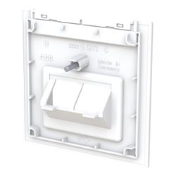 Busch Jäger Zentralscheibe 2-fach UAE 1803-02-44M mit Beschriftungsfeld Busch-art l... BJ-2CKA001710A4228 4011395328293 (Abb. 1)