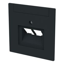 Busch Jäger Zentralscheibe 2-fach UAE 1803-02-45M mit Beschriftungsfeld schwarz mat... BJ-2CKA001710A4230 4011395328316 (Abb. 1)