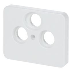 Busch Jäger alpha nea Koax-Abdeckung 1743-03-24G 3Loch alabaster studioweiss hochgl... BJ-2CKA001724A1911 4011395718803 (Abb. 1)