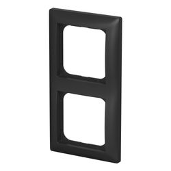 Busch Jäger Abdeckrahmen 2-fach Rahmen 1722-915 Busch-balance SI schwarz matt... BJ-2CKA001725A1569 4011395360101 (Abb. 1)