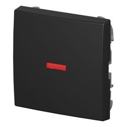Busch Jäger Wippe mit kleiner roter Kalotte 1789-915 schwarz matt Busch-balance SI... BJ-2CKA001731A4037 4011395360422 (Abb. 1)