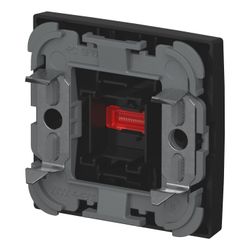Busch Jäger Wippe mit kleiner roter Kalotte 1789-915 schwarz matt Busch-balance SI... BJ-2CKA001731A4037 4011395360422 (Abb. 1)