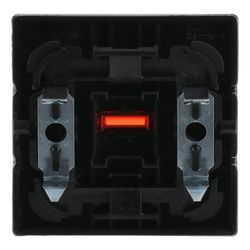 Busch Jäger pur edelstahl Wippe Kontroll 1789-866 Edelstahl mit roter Kalotte... BJ-2CKA001751A2957 4011395086063 (Abb. 1)