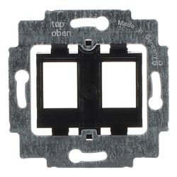 Busch Jäger UP Tragring schwarz Sockel 1814 für 2 Modular Jack Einsätze CAT5... BJ-2CKA001753A8063 4011395743904 (Abb. 1)